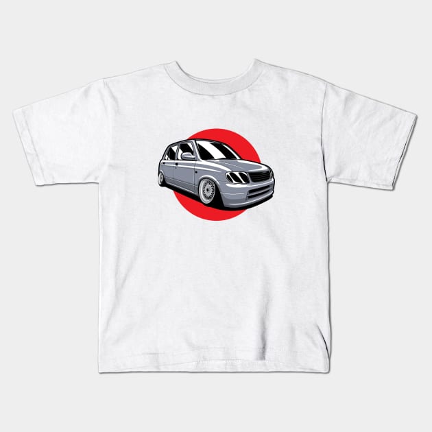 Silver Mira JDM Kids T-Shirt by KaroCars